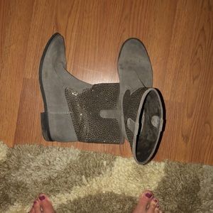 Studded grey boots
